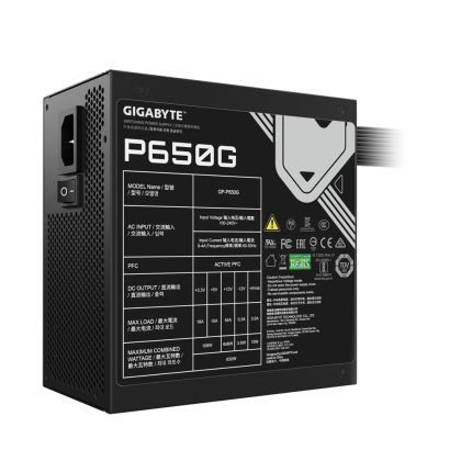 Power Supply Gigabyte P650G, 650W, 80+ Gold