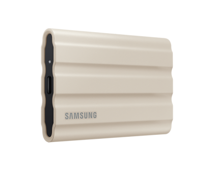 External SSD Samsung T7 Shield, 1TB USB-C, Moonrock Beige