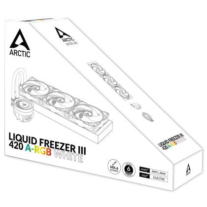 CPU Cooler Arctic Liquid Freezer III 420 White A-RGB, ACFRE00153A