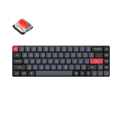 Mechanical Keyboard Keychron K7 Pro QMK/VIA 65% Hot-Swappable Low Profile Gateron Red Switch RGB Backlight