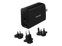 PHILIPS Universal travel charger for 2 USB devices