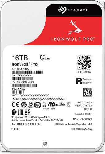 HDD SEAGATE IronWolf ST16000NT001, 16TB, 256MB Cache, SATA 6.0Gb/s