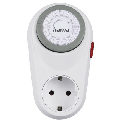 Hama "Curved" Mechanical Timer for Indoors, 15-Minute Intervals, white
