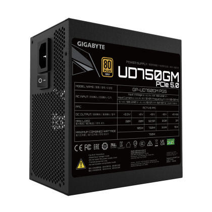 Power Supply Gigabyte UD750GM PG5 , 750W, 80+ GOLD, Modular