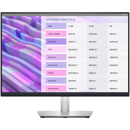 Dell Monitor LED Professional P2423, 24", WUXGA 1920x1200, 16:10 60Hz, IPS AG, ComfortView Plus, Flicker Free, 300 cd/m2, 1000:1, 178/178, 8ms/5ms, HDMI, DP, DVI, VGA, 4x USB 3.2, Height, Pivot, Swivel, Tilt adjustable, 3Y