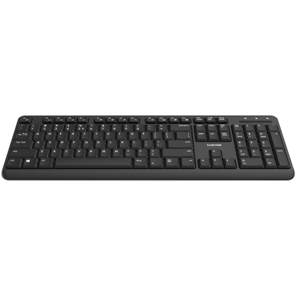 CANYON HKB-W20, Wireless keyboard with Silent switches ,105 keys,black,Size 442*142*17.5mm,460g,BG layout