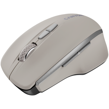 CANYON MW-21, 2.4 GHz Wireless mouse ,with 7 buttons, DPI 800/1200/1600, Battery: AAA*2pcs,Cosmic Latte,72*117*41mm, 0.075kg