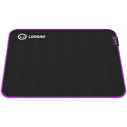 Lorgar Main 313, Gaming mouse pad, High-speed surface, Purple anti-slip rubber base, size: 360mm x 300mm x 3mm, weight 0.195kg