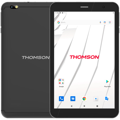 THOMSON TEO8 LTE, 8-inch (1280X800) HD display, Quad Qore SC9832E, 2 GB RAM, 32 GB ROM, 1xNANO SIM, 1xMicroSD, 1xMicroUSB, 2.0MP front camera, 5.0MP rear camera, WiFi AC, 4G LTE, BT 4.0, 4000mAh 3.8V battery, Plastic/Black, Android 13Go Edition