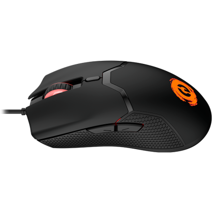 CANYON Carver GM-116,  6keys Gaming wired mouse, A603EP sensor, DPI up to 3600, rubber coating on panel, Huano 1million switch, 1.65M PVC cable, ABS material. size: 130*69*38mm, weight: 105g, Black