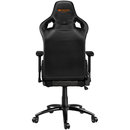 CANYON Nightfall GС-7, Gaming chair, PU leather, Cold molded foam, Metal Frame, Top gun mechanism, 90-160 dgree, 3D armrest, Class 4 gas lift, metal base ,60mm Nylon Castor, black and orange stitching