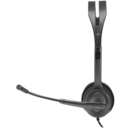 LOGITECH H111 Corded Stereo Headset - BLACK - 3.5 MM