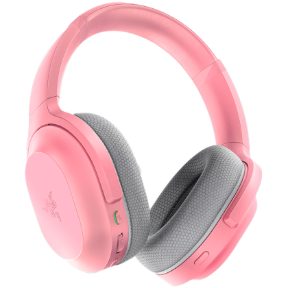 Razer Barracuda Pink, Wireless Multi-platform Gaming and Mobile Headset, Razer TriForce 50mm Drivers, Dual Integrated Noise-Cancelling mics, Pressure-Relieving Memory Foam, THX Spatial Audio, 40hrs, Type-C, Compatible with PC, PlayStation,