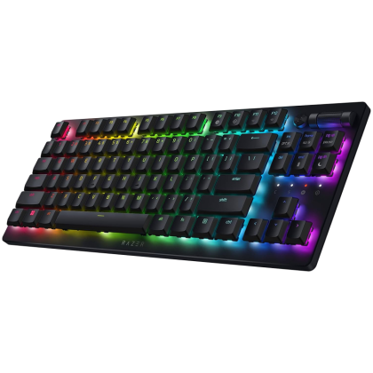 Razer DeathStalker V2 Pro Tenkeyless - Linear Optical Switch - US - Black, Gaming Keyboard, Razer™ Low-Profile Optical Switches (Linear),  RGB Chroma, Top-Class Connectivity, Ultra-Long 50-hour Battery Life, Fully programmable keys with on-the-fly macro r
