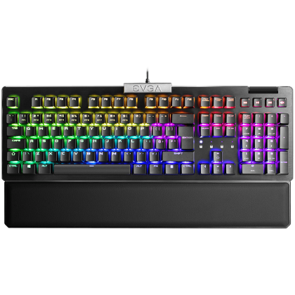 EVGA Z15 RGB Gaming Keyboard, RGB Backlit LED, Hot Swappable Mechanical Kailh Speed Silver Switches (Linear)