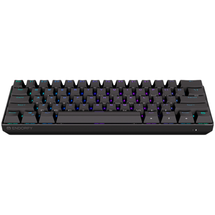 Endorfy Thock Compact Wireless Red Gaming Keyboard, Kailh Red Mechanical Switches, Double Shot PBT Pudding Keycaps, RGB, USB, 2 Year Warranty