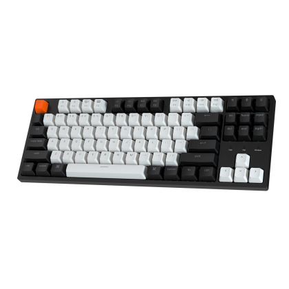 Геймърска механична клавиатура Keychron C1 TKL Gateron G Pro Brown Switch, White Backlight