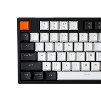 Mechanical Keyboard Keychron C1 TKL Gateron G Pro Brown Switch, White Backlight