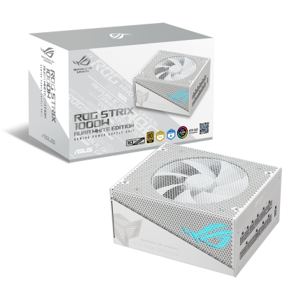 Power Supply ASUS ROG Strix 1000W 80+ Gold Aura White Edition, ATX 3.0, PCIe 5.0 Ready