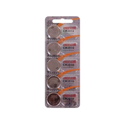 Lithium Button Battery MAXELL CR2016 3V 5pcs in blister /price for 1 battery/  MAXELL