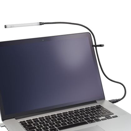Лампа за лаптоп Hama "To Go", 7 светодиода, 3 нюанса бяла светлина, сензор за докосване и клипс