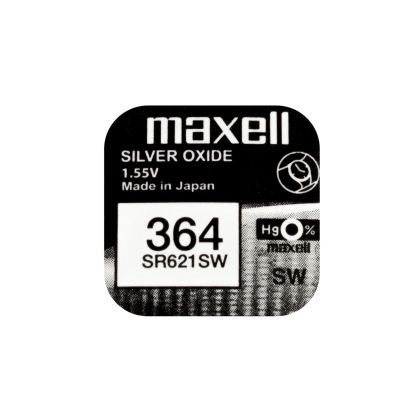 Button Battery Silver MAXELL SR621SW / 364 / AG1 /