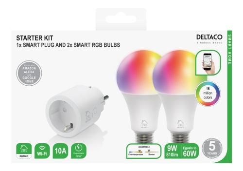 mikroskopisk effektivitet Gå igennem Starter kit DELTACO SMART HOME smart plug and 2x RGB LED lights