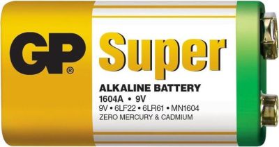 GP Alkaline battery 6LF22 SUPER 9V 1 pc shrink
