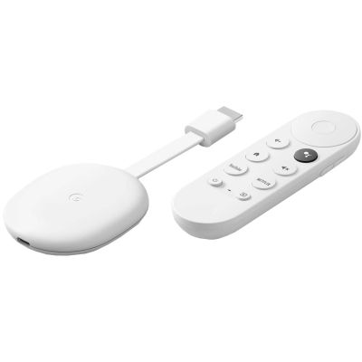 Мултимедиен плеър Google Chromecast with Google TV, HDMI,4K, Бял