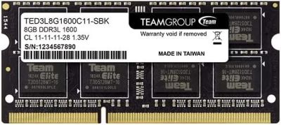 Памет Team Group Elite DDR3L - 8GB, 1600 mhz, CL11-11-11-28 1.35V