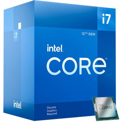 CPU Intel Alder Lake Core i7-12700F, 12 Cores, 20 Threads(3.60 GHz Up to 4.90 GHz, 25MB, LGA1700), 65W, BOX