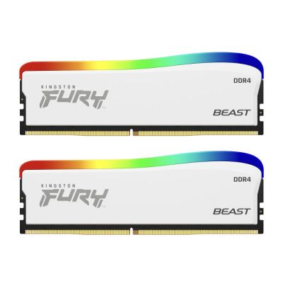 Памет Kingston FURY Beast White RGB 16GB(2x8GB) DDR4 3200MHz KF432C16BWAK2/16