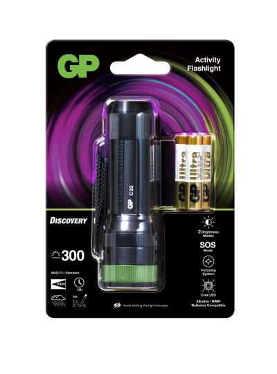 Фенер GP BATTERIES C32, LED 300 лумена CREE Discovery Outdoor