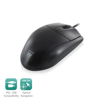 Ewent Mouse, USB and PS2, 1000 dpi, EW3154