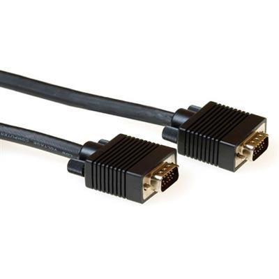 Cable ACT AK4271, VGA Plug - VGA Plug, 15 m, 15 pin, Black