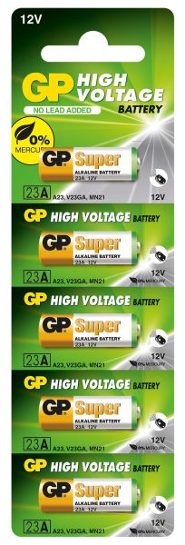 Alkaline battery GP12 V / 5 pcs. / Pack price for 1 pcs. / for  alarms A23