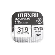Button Battery Silver MAXELL SR-527 SW 1.55V /319/  1.55V