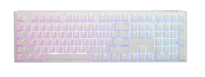 Mechanical Keyboard Ducky One 3 Pure White Full Size Hotswap Cherry MX Clear, RGB, PBT Keycaps