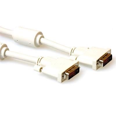 Cable ACT AK3632, DVI-D Plug - DVI-D Plug, 5 m, White