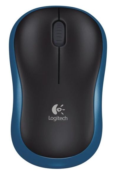 Безжична оптична мишка LOGITECH M185, Синя, USB