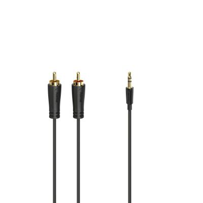 Hama Audio Cable, 3.5 mm jack plug - 2 RCA plugs, stereo, 3.0 m