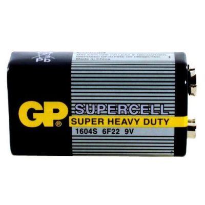 Zinc carbonic battery GP  6F22 Supercell 1 pcs.  9V