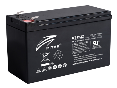 Оловна Батерия RITAR (RT1232), 12V, 3.2 Ah, AGM, 134/ 67/ 60 mm 