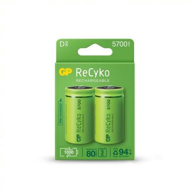 Rechargeable battery GP R20 5700mAh NiMH Recyko 2pc in blister GP