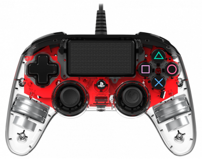 Wired Gamepad Nacon Wired Illuminated Compact Controller Red