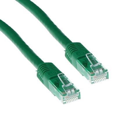 Мрежов пач кабел ACT U/UTP, CAT 6, RJ-45 - RJ-45, 1.5 m, Медни проводници, Зелен, Булк опаковка