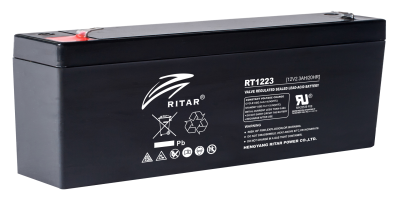 Оловна батерия RITAR (RT1223), 12V, 2.3Ah, AGM, 177/ 35/ 62 mm