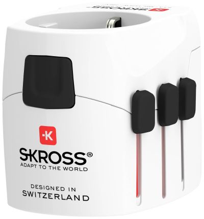 Skross 1302470 Travel adapter Pro Light USB (2xA) -World - White
