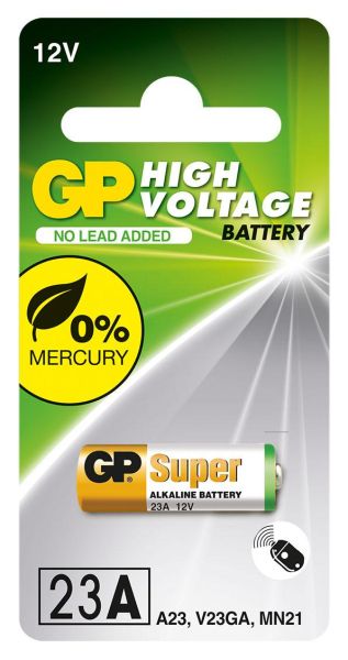 GP 12V alkaline battery 1pc. blister alarm A23