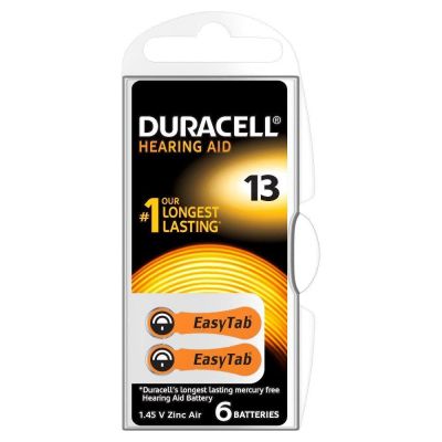 Zink Air battery DURACELL ZA13 1pc button for Hearing aids